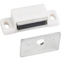 Hardware Resources 15 lb. White Single Magnetic Catch with Zinc Strike and Screws 50631